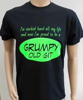 Buy New Men's Proud To Be A GRUMPY OLD GIT Funny Slogan Printed Cotton T-Shirt Tee • 10£
