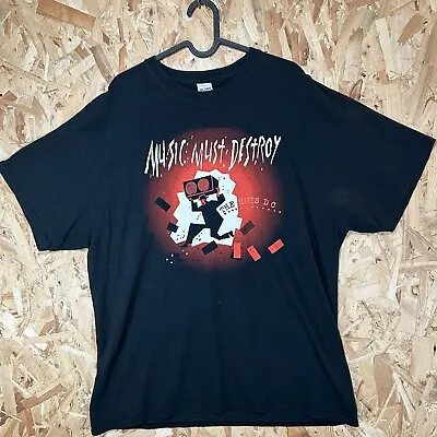 Buy The Ruts DC Music Must Destroy T-shirt Graphic Black Size XL Punk Music • 20£