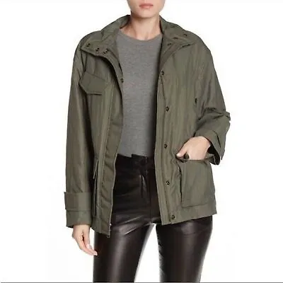 Buy Vince Olive Green Anorak Jacket Zip Up • 62.45£