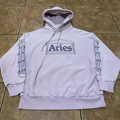 Buy ARIES Temple Hoodie - Orchid Pink - Size Large - Made In Italy • 38.52£