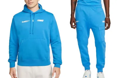 Buy Nike Blue Mens Full Tracksuit 72 Standard Issue Logo Fleece Pullover • 71.99£