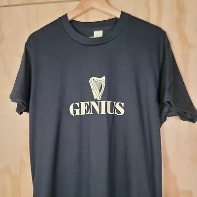 Buy Vintage Guiness Genius Graphic T Shirt Medium 1980s Screen Stars Single Stitch • 25£