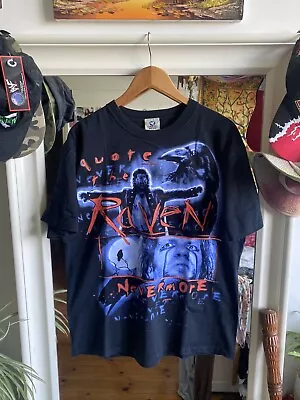 Buy Vintage 2004 TNA Raven Nevermore T-Shirt -Liquid Blue -Wrestling ECW WCW WWF WWE • 250£