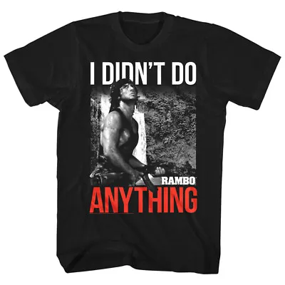Buy John Rambo I Didn't Do Anything Mens T Shirt Action Sylvester Stallone Armed Top • 23.15£