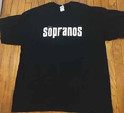 Buy Vintage The Sopranos Logo Title Shirt 2XL HBO Tony Soprano TV Mafia Gandolfini • 12.89£