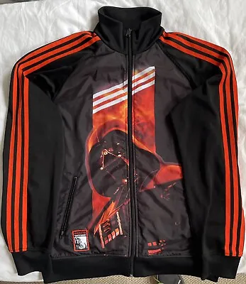 Buy Rare Adidas Star Wars Darth Vader Jacket Superstar Black Mens TT Stripes-Uk M • 89.99£