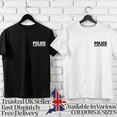 Buy Police Homicide Department TOP T-Shirt TSHIRT -  FUN TEE FANCY DRESS COSTUME • 3.99£