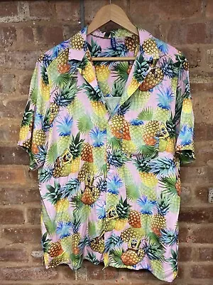 Buy Divided H&m Shirt Spongebob Squarepants Hawaiian T Shirt Button Up M Medium • 14.95£