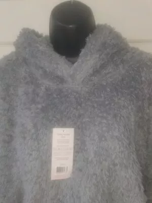 Buy Bnwt Grey Chunky Teddy Hoodie One Size Cute Extremely Warm Cosy Cuddly Gift • 14.99£