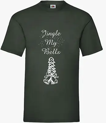 Buy Jingle My Bells Christmas T-Shirt - Large Green Crew Neck TShirt • 14.99£
