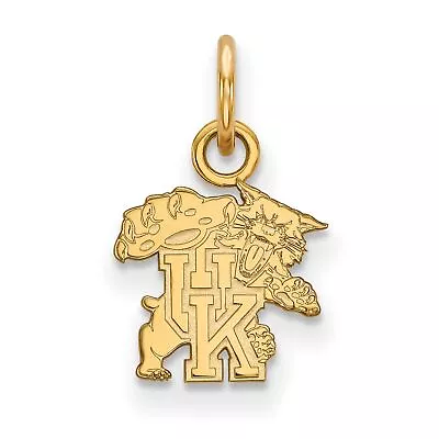 Buy University Of Kentucky Wildcats Mascot Full Body Pendant Gold Plated Silver • 40.63£