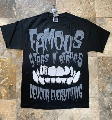 Buy Famous Stars & Straps Mens Devour  Black T Shirt • 29.99£