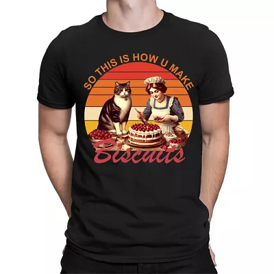 Buy So This Is How You Make Biscuits Baking Retro Vintage Mens Womens T-Shirts #NED • 9.99£