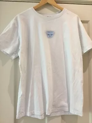 Buy BOY LONDON White T Shirt With Trolls Pic On Back. Size Large P2P 21” • 8£