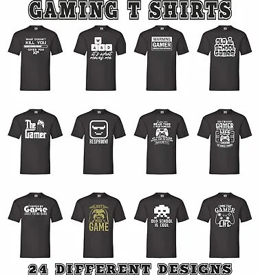 Buy Gaming T Shirts 24 Different Designs Small-2XL Pick Your Colour • 11.99£