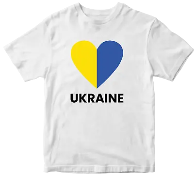 Buy UKRAINIANS LOVE T-shirt Slogan Heart Ukraine Public Support Ukrainian Humanity • 9.99£
