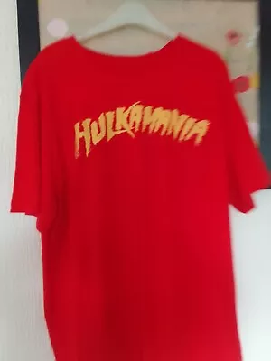 Buy Hulk Hogan Hulkamania T Shirt. XL. Red. Wrestling Legend Brother • 17.99£