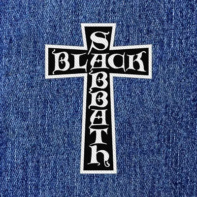 Buy Black Sabbath - Cross - Logo  Sew On Woven Patch Official Band Merch • 4.75£