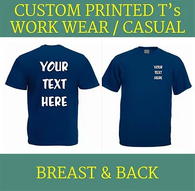 Buy Printed T-Shirts Work Wear Personalised Tee Uniform Club Man Woman Holiday Fun • 10.25£