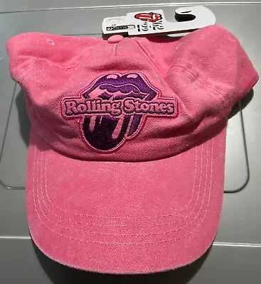 Buy New Pink Rolling Stones Cap With Purple Front Logo By Bravado • 6.25£