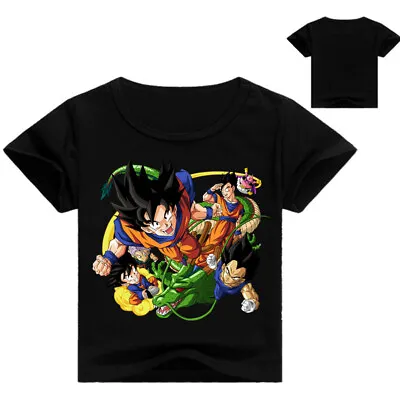 Buy Unisex Anime DBZ Son Goku Vegeta T-Shirt Children Clothes Tops Kids Gift 4Y-14Y • 11.99£
