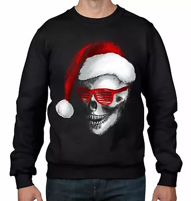 Buy Santa Claus Skull Father Christmas Bah Humbug Men's Sweater  Jumper • 22.95£