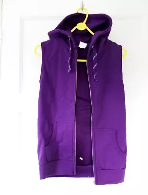 Buy NEW Ladies Sleeveless Hoodie Size XXS 6? Purple Sweatshirt Awdis Gilet  • 5£