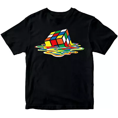 Buy Melting Cube Funny Puzzle Maths Game Retro Boys Girls Teen Kids T-Shirts #DNE • 3.99£