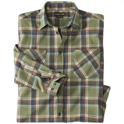 Buy Atlas For Men Mens Contrast Flannel Shirt AF1504 • 18.99£