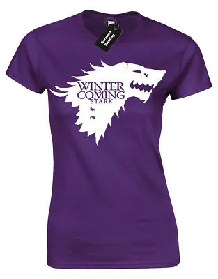 Buy Winter Is Coming Ladies T-shirt Game Of Snow King Of Thrones Jon North Khaleesi • 7.99£