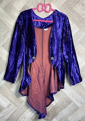 Buy Unbranded Steampunk Gothic Purple Velvet Unusual Long Sleeved Jacket Size M • 34.99£