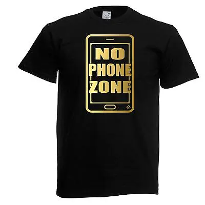 Buy Unisex Black No Phone Zone Connect Mobile Telephone App Device T-Shirt • 12.95£