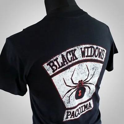 Buy Black Widows *Rear Print* T Shirt Retro Movie Bikers Clyde Eastwood Black • 14.99£