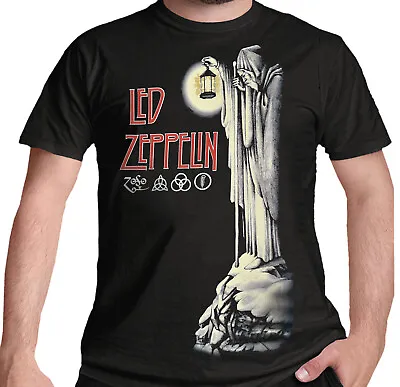 Buy Led Zeppelin The Hermit T Shirt Official Robert Plant Zoso Band Logo Black New • 14.99£