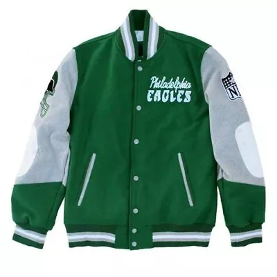 Buy Princess Diana Unisex Baseball Varsity Philadelphia Bomber Wool Eagle Jacket • 93.55£