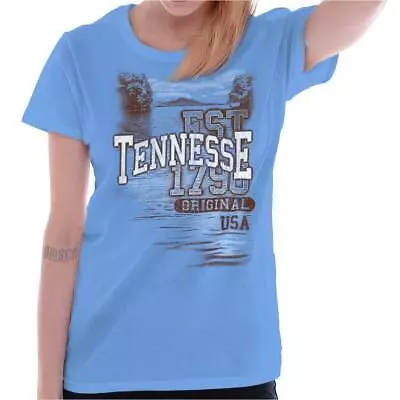 Buy Tennessee Volunteer State Camping Souvenir Graphic T Shirts For Women T-Shirts • 18.94£