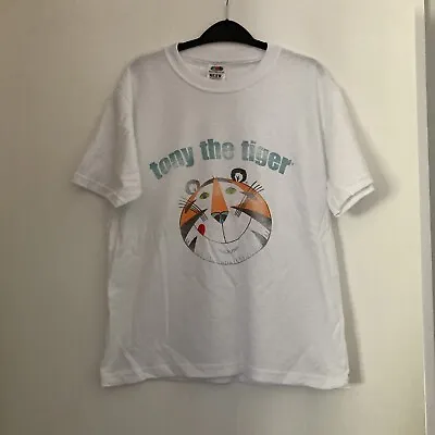 Buy Vintage Tony The Tiger Frosties Kelloggs Cereal Promo Tshirt T Shirt Kids 14/16 • 2£