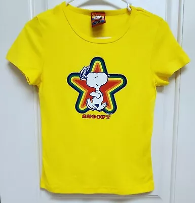 Buy Size L Jrs New Vintage Doe Snoopy T-Shirt Top Old School Glitter Star Iron On  • 12.27£