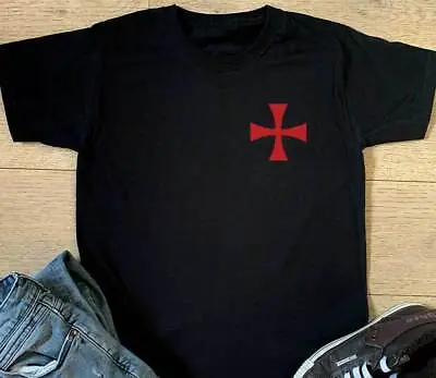 Buy Knights Templar POCKET T Shirt Medieval Knight Teutonic Crusader Creed Gift Top • 13.99£