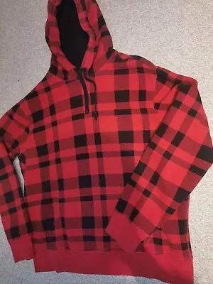 Buy Polo Ralph Lauren Red Black Plaid Tartan Hoodie/Sweater Tracksuit Jacket Large 8 • 30£