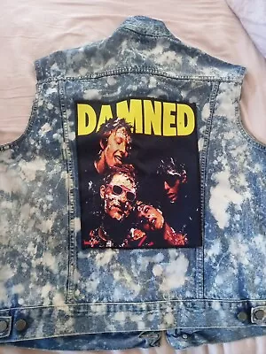 Buy Punk Rock Jacket Coat Bleached The Damned Sex Pistols Seditionaries Denim XXL • 49.99£