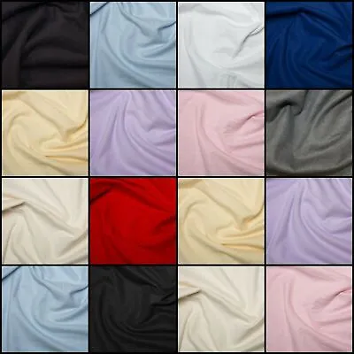 Buy Plain Coloured Wincyette Flannel Brushed 100% Cotton Fabric • 1.29£