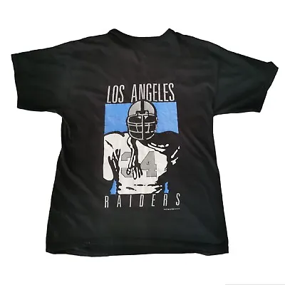 Buy Vintage 1990 Los Angeles Raiders NFL Graphic T Shirt One Size M L American  • 29.99£