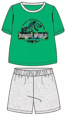 Buy Jurassic World Boys Shorts Pyjamas Character Nightwear Short Sleeves Cotton • 7.99£
