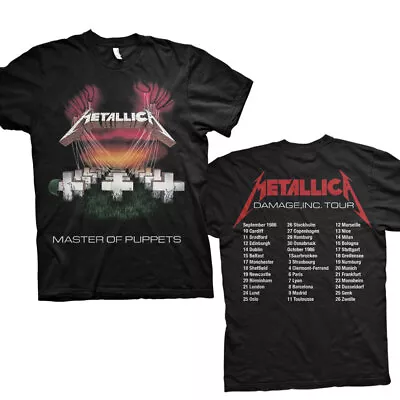 Buy Metallica Master Of Puppets European Tour Black Small Unisex T-Shirt NEW • 17.99£