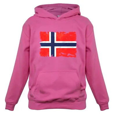 Buy Norway Grunge Style Flag - Kids Hoodie Norwegian Flags Country Oslo Kingdom • 16.95£