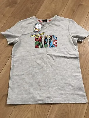 Buy Boys Marvel T-shirt Age 7-8 Years • 7.95£