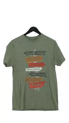 Buy Wrangler Men's T-Shirt M Green Graphic Cotton With Polyester Basic • 10.10£