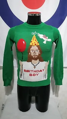 Buy Unisex Tipsy Elves Birthday Boy Jesus Christmas Jumper Size Small CJ48 • 27.99£