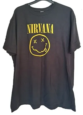 Buy Official Nirvana 'Smiley' T Shirt With Back Print Size XXL • 9£